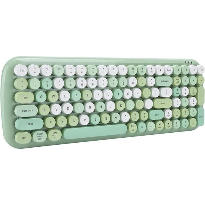 Clavier Rétro Pour Machine à écrire, 86 Touches, Style Rétro, Clavier Mécanique De Jeu BT5.0 Avec Support Intégré, Pour Gagnants Pour Android Et IOS