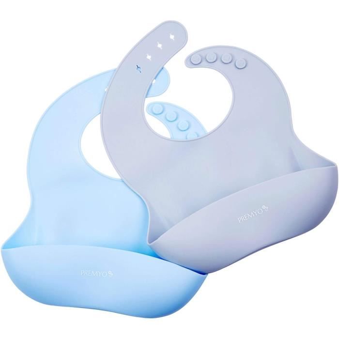 Bavoirs Bébé Bavoir Silicone Souple Bavette Vert Recuperateur