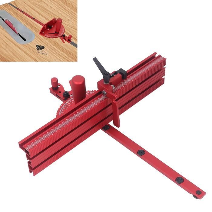 Système Jauge à Onglet Scie Circulaire Table - Guide Précision Alliage Aluminium Travail Du Bois