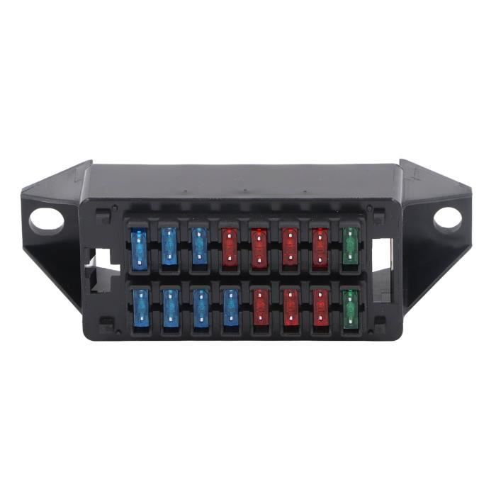 Boîte à Fusibles Automobile 16 Voies Avec 32 Bornes à Sertir - Kit Complet 10A 15A 30A Pour Voiture Camion