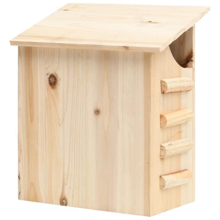 Maison pour chauves-souris en bois de sapin massif - DIOCHE - 30x20x38 cm - Blanc