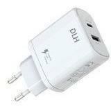 Chargeur secteur avec 1 port USB C Power Delivery et 1 port USB A Puissance totale Pour tablettes et smartph