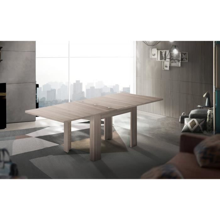 table à rallonge otto - dmora - orme perlé - 90x90 cm - cuisine et salle à manger