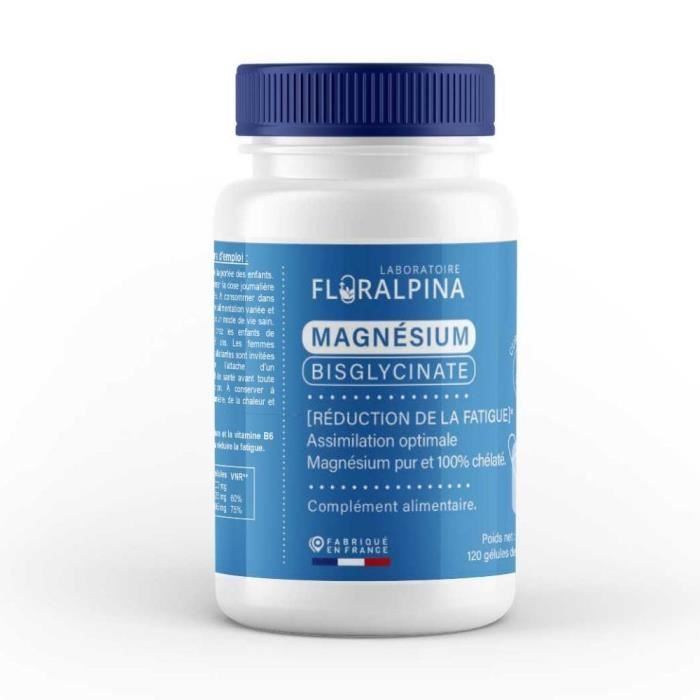 Magnésium Bisglycinate + Vitamine B6 NUTRIMEA – 90 Gélules, Pour L'énergie Et La Relaxation