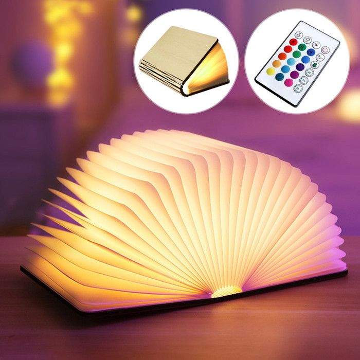 Lampe Livre LED SANOTO - Bois De Noyer - Pliable 360° - Batterie Rechargeable - Décoration Ambiance