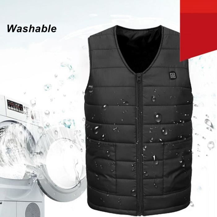 Veste Chauffante USB Homme/femme - 15 Zones De Chauffage, 3 Niveaux, Lavable, Pour Ski, Pêche, Plein Air