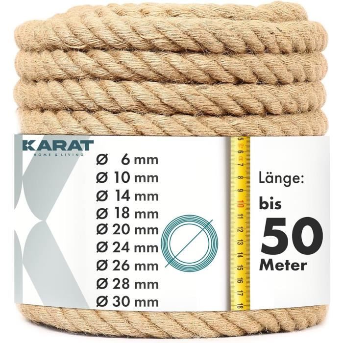 Naturel Ficelle De Jute Corde De Chanvre 20 Mm Épaisseur Corde De