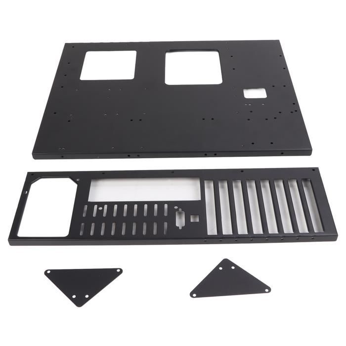 Niejgay Support De Carte Mère Pour Minage ETH - Cadre Minier Robuste ATX Pour 8 GPU, Épaissi ITX/Mini ATX Noir Métal