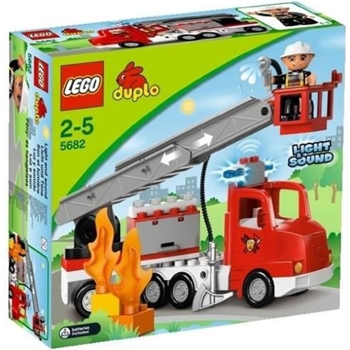 Jouet Premier Age - LEGO - Le Camion des Pompiers - 26 pièces - Rouge - Camion de pompiers LEGO DUPLO