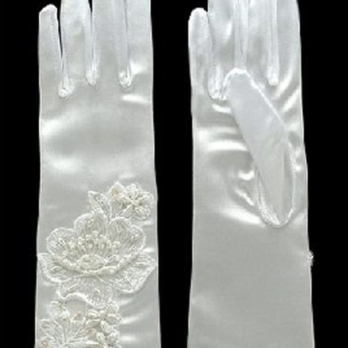 Gants Satinés Blancs - Cérémonie Ou Mariage - Taille Unique - Vendus à La Paire