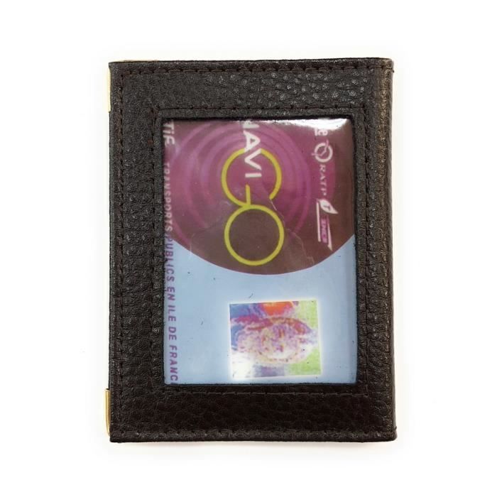 Range Carte Credit Porte-Carte LOLUNA En Cuir Vachette à