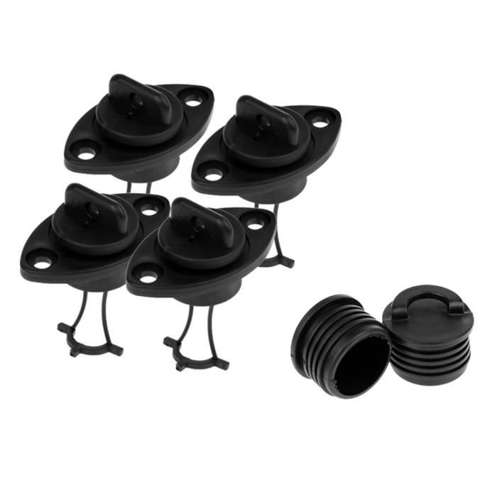 2 Bouchons D'Assèchement Avec Vis Pour Kayak - Noir - Marque Uxcell - Neuf
