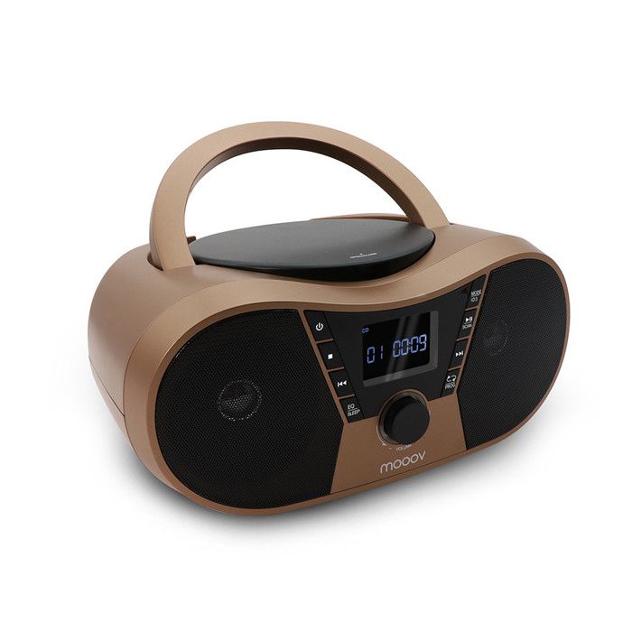 Radio CD K7 Portable Thomson RK200CD - Lecteur/enregistreur Cassette - FM Analogique - Fonctionne Sur Piles Ou Secteur - Lumières UFO Incluses - 8