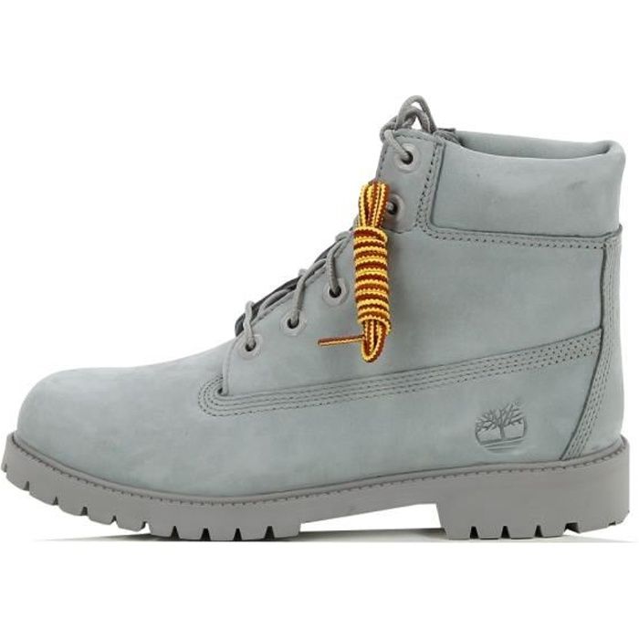 Bottes Timberland Bucheron 6-Inch Icon Premium Junior - Gris - Cuir - Lacets - Imperméable