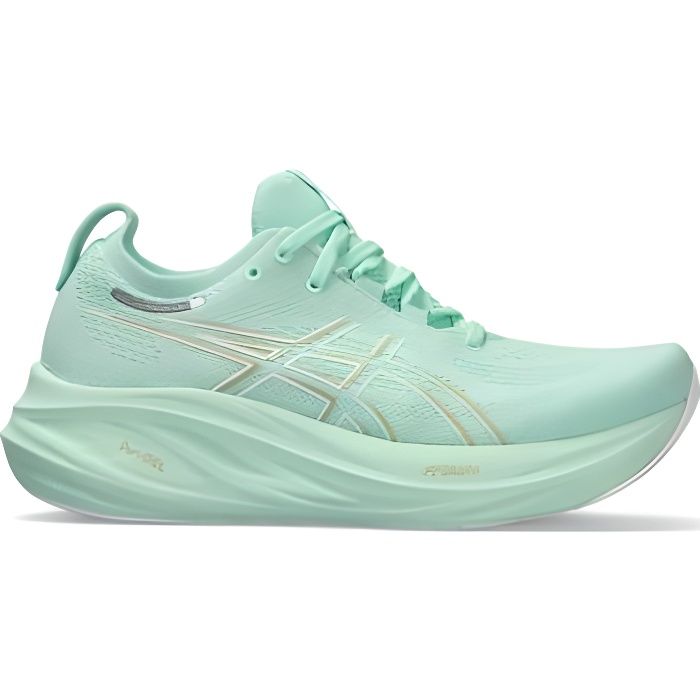 Chaussures Running ASICS Femme GEL NIMBUS 26 Turquoise Vert Regulier Drop 10mm Cdiscount Sport