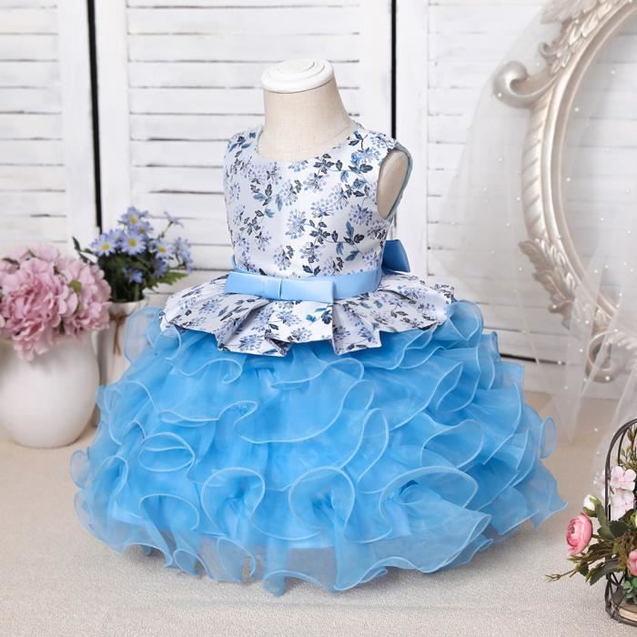 Robe Enfant en bas âge enfants bébé filles robe de bal en dentelle florale robe de princesse robe de soirée vêtements