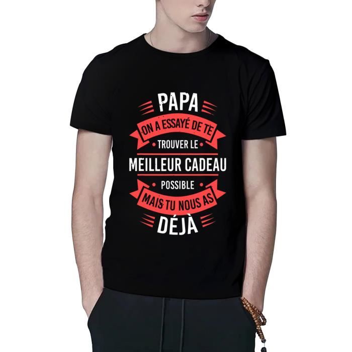 T Shirt Homme Humour Papa Fete Des Peres Cadeau 21 Noir Cdiscount Pret A Porter