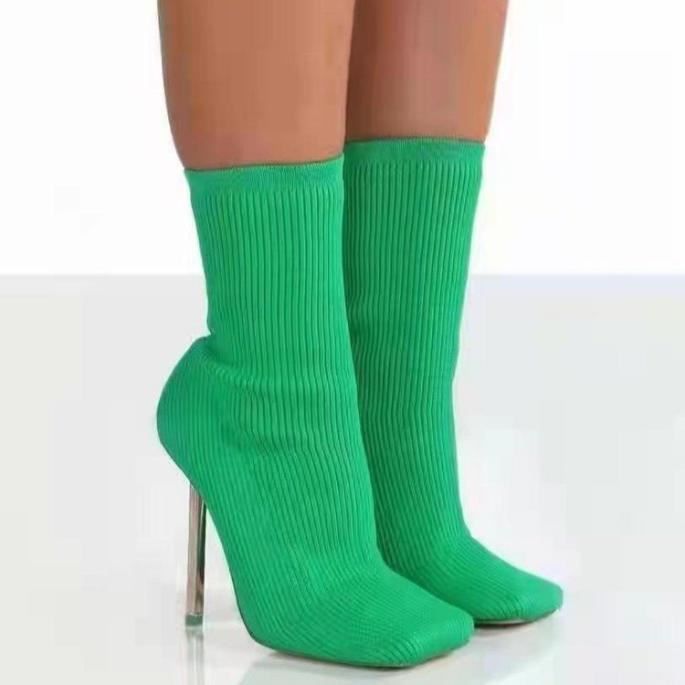 Escarpins Valencia A Talons En Tricot