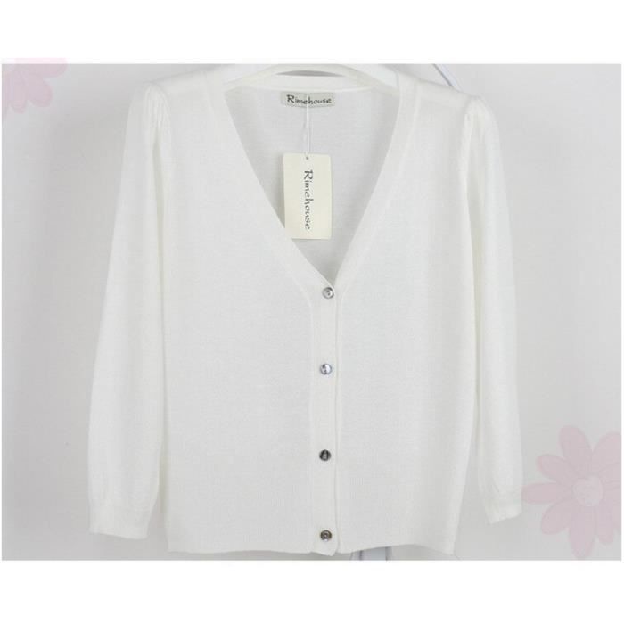 Gilet Cardigan Femme,Cardigans courts en soie glacée pour femmes