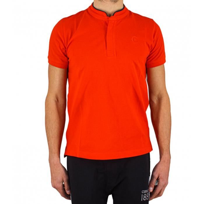 Cerruti 1881 Polo manches courtes col mao New Firenza Rouge Homme