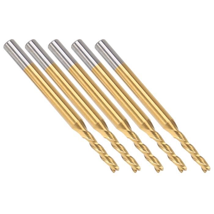 Fraises Sphériques Acier Tungstène Jeu 7 Fraises Sphériques 2 Lames Acier Tungstène - Revêtement Noir - Tige Cylindrique Jeu 7 Fraises Sphériques Acier Tungstène Rayons R0.5-R4.0