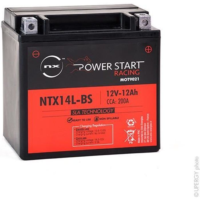 Batterie moto NTX14L-BS / YTX14L-BS 12V 12Ah-NX