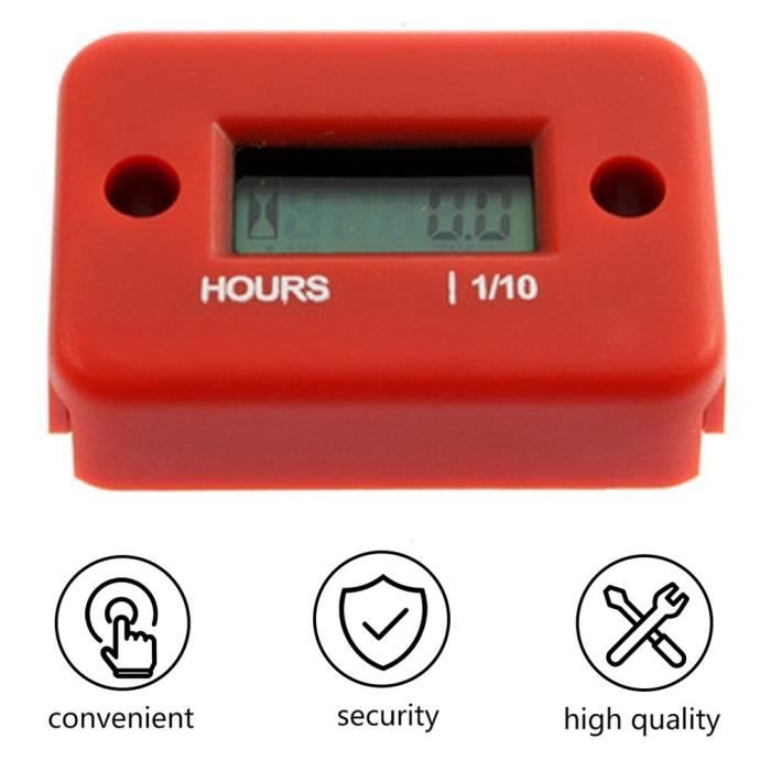 Compteur D'heures Numérique étanche IP68 - Pour Moteurs Essence (tronçonneuse, Générateur...)