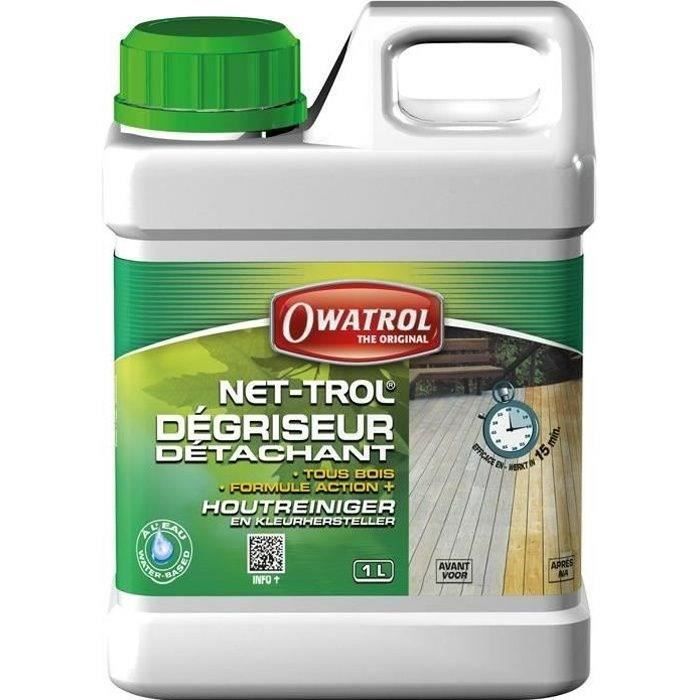 OWATROL NET-TROL Dégriseur et Dégraissant Tous Bois Extérieurs Terrasse Mobilier de Jardin Nettoyant
