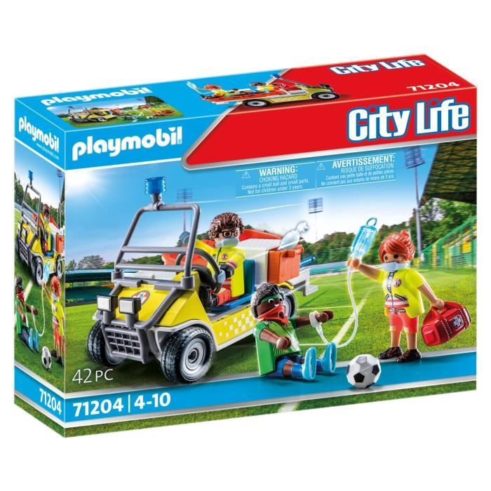 playmobil - 71204 - city action les secouristes - véhicule de secours