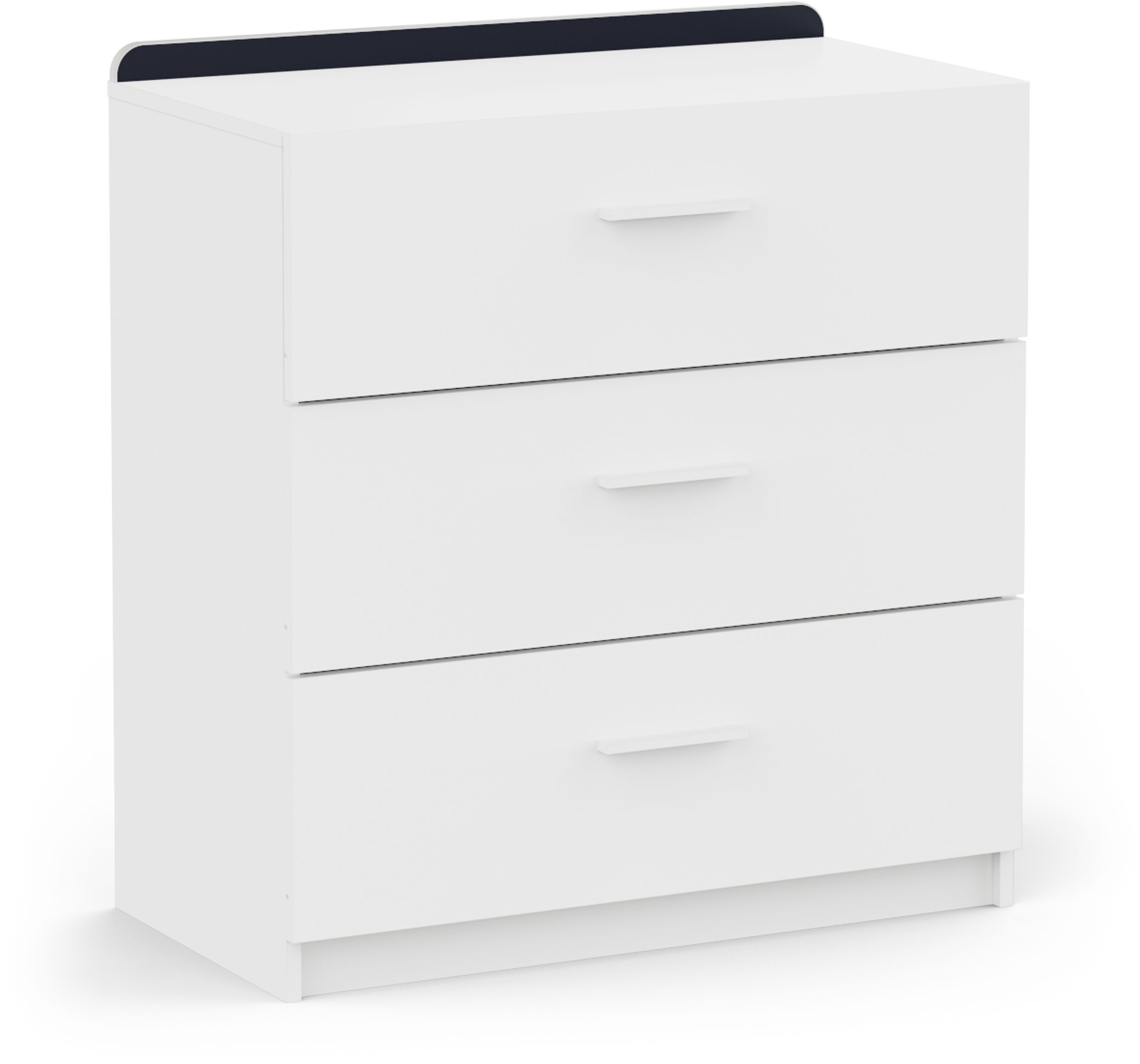 Commode - REVERSO - 3 tiroirs - Blanc mat - 77 2 x 40 5 x 83 7 cm - DEMEYERE Commode - REVERSO - 3 tiroirs - Blanc mat - 77 2 x 40 5 x 83 7 cm - DEMEYERE