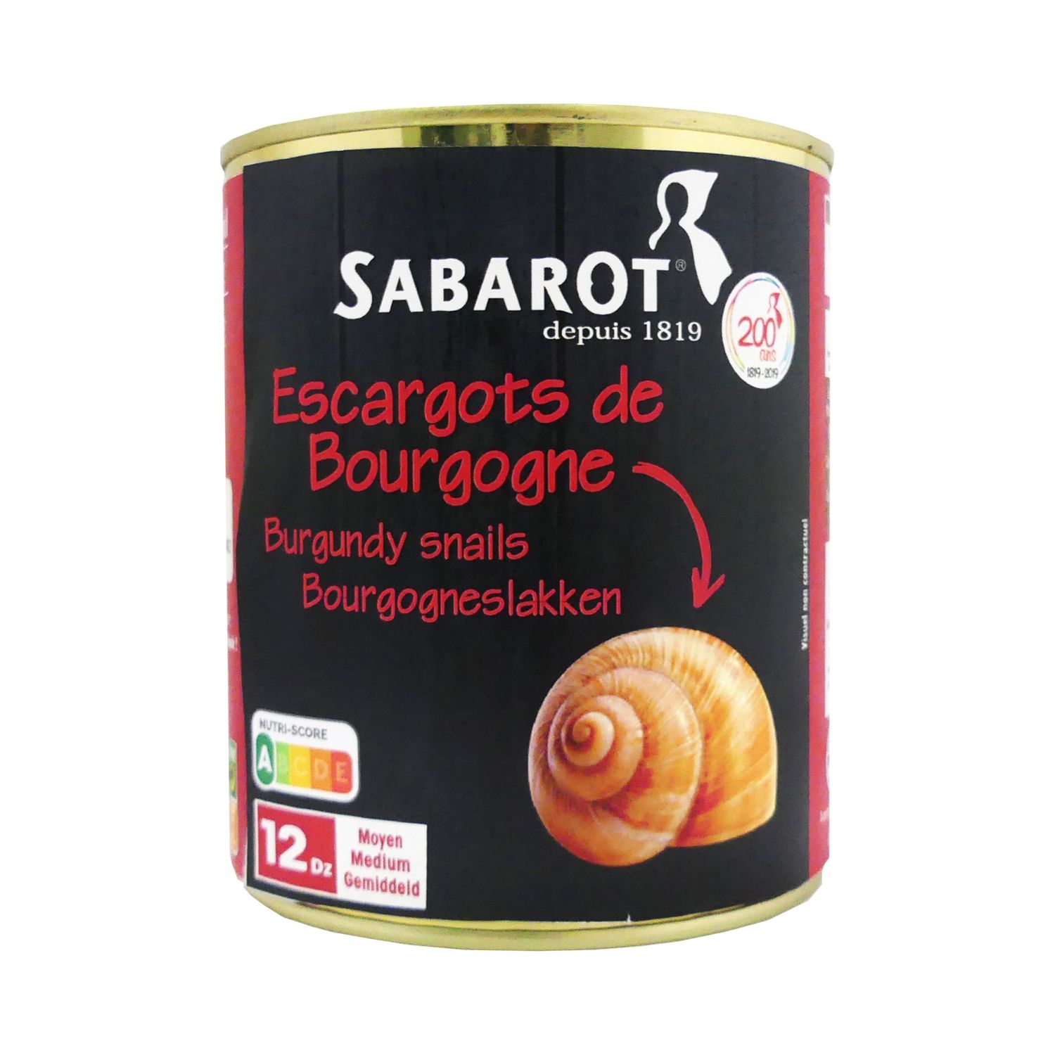 Escargots de Bourgogne 12 douzaines conserve 465g Sabarot