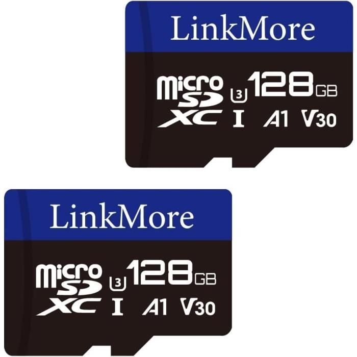 Carte Micro SD Pro 128 Go Classe 10,SDXC,UHS-3,avec Adaptateur