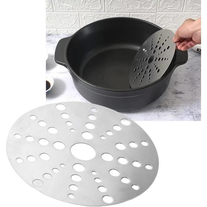 Diffuseur De Chaleur 21cm Pour Cuisinière à Gaz - Plaque Anti-Brûlure Réducteur De Flamme Avec Poignée Bois