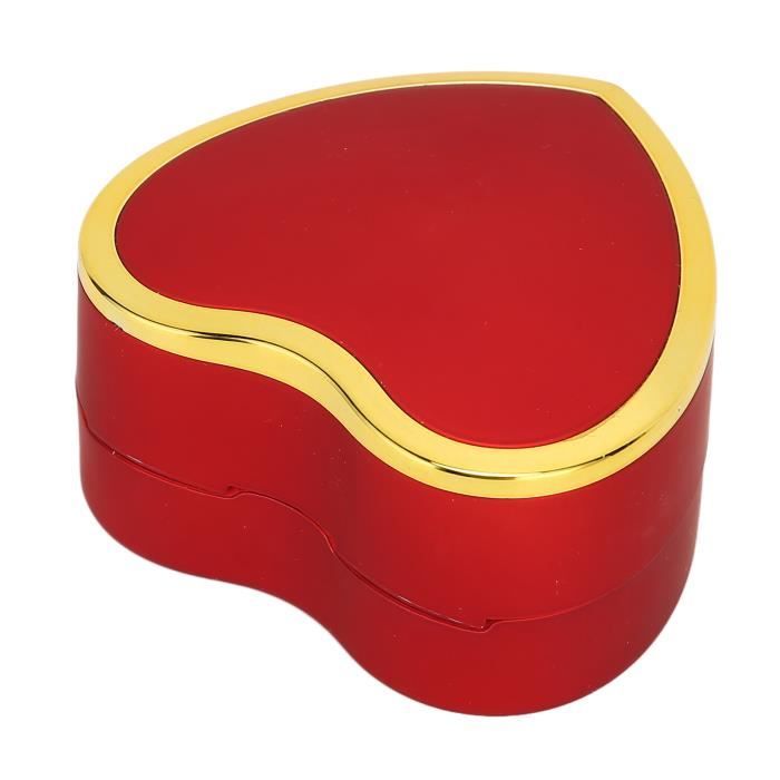 Boîte à Bagues - FAFEICY - Modèle Lumineux LED - Rouge - En Forme De