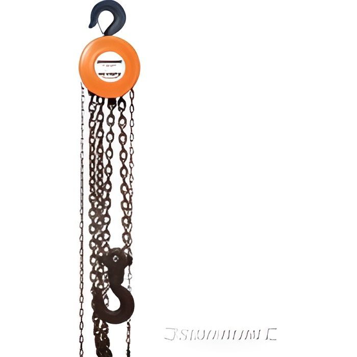 Silverline Palan manuel à chaîne 5 000 kg / Hauteur de levage 3 m