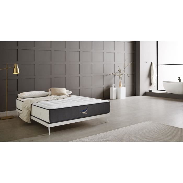 SIMPUR: Matelas Exclusif Sport VISCO 150x200 cm  Hauteur 30cm  Mousse HR haute densité  Fermeté 8-10  13 zones de confort