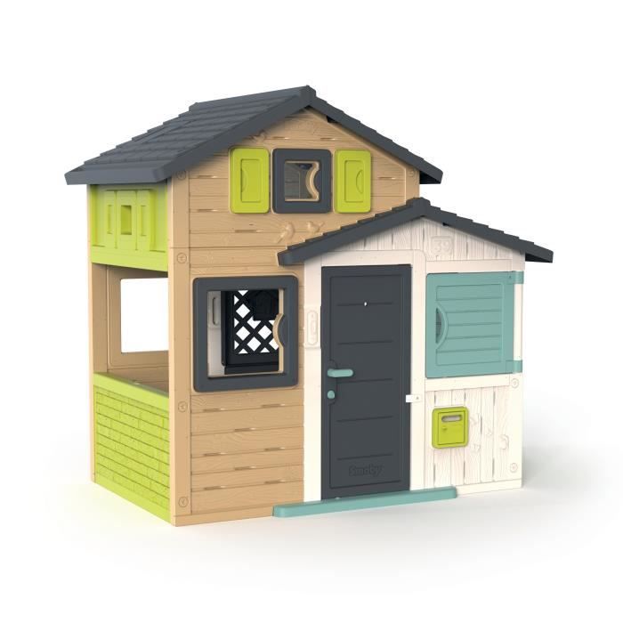 SMOBY Maison Friends House Evo - Anti-UV - 175,4x114,3x162 cm - Compatible avec tous les accessoires