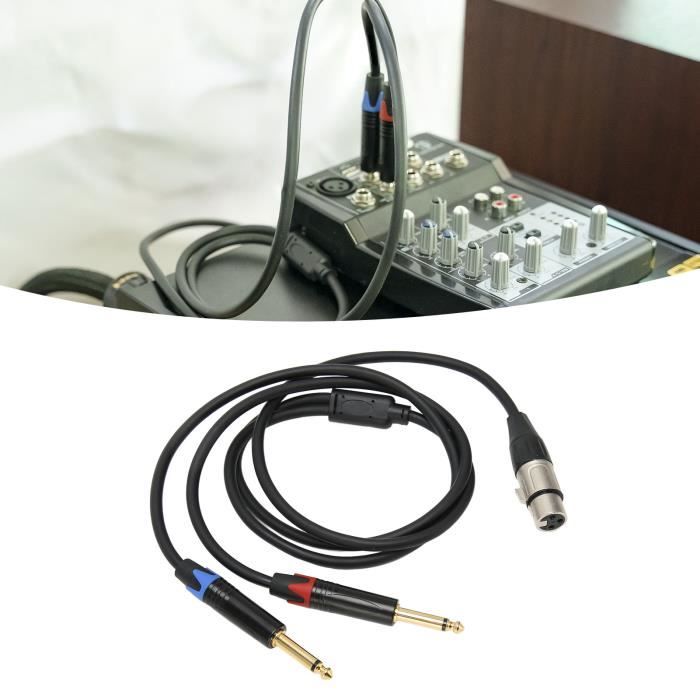 Adaptateur Jack 6,35mm Mâle Vers Double Femelle Uxcell Neuf