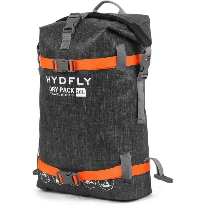 Sac à Dos Overboard étanche 20L Noir – IP66, Randonnée Outdoor, Neuf