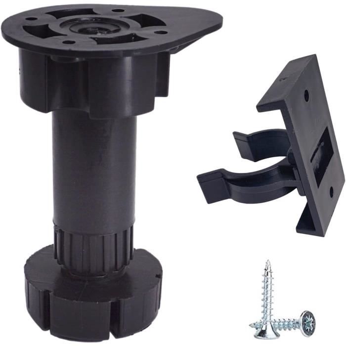 Peygre Lot De 4 Pieds De Meubles En Fer Noir - Hauteur 100 Mm - Support Triangulaire - Pour