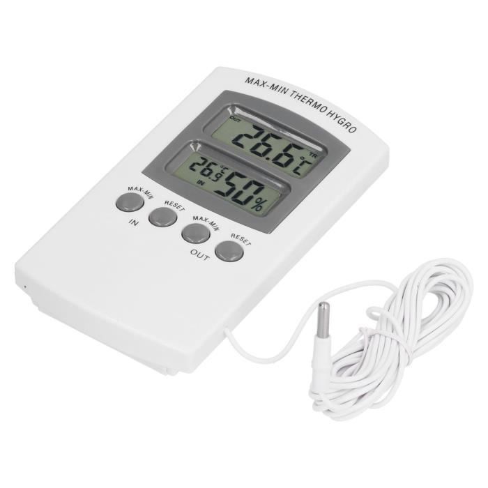 Thermomètre Analogique Sans Fil Pour Voiture - Précision -30°C à +60°C, Cadran 43 Mm, Acier Inoxydable - Idéal Voyage, Camping