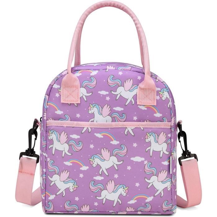 Sac Isotherme Enfant Licorne 8.2L VASCHY - Sac à Lunch École - Bandoulière Amovible - Parfait Pique-nique Maternelle