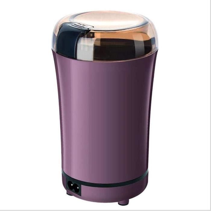 Lihuzmd Moulin à Café Électrique 300W – Lame Inox 304, 50 G, Rose – Broyeur Grains Café, Épices, Herbes, Noix – Rapide & Multifonction