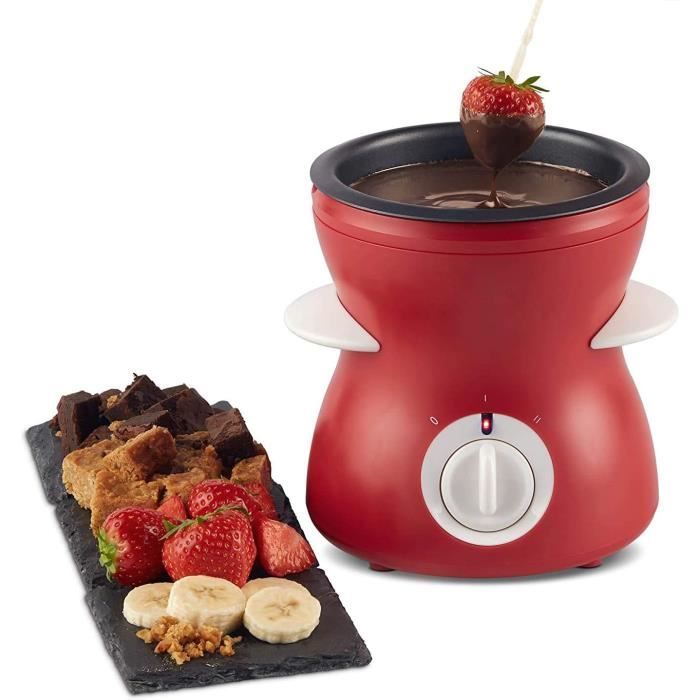 Set Fondue En Céramique - 4 Fourchettes Incluses, Parfait Pour Chocolat, Fromage, Beurre, Idéal Maison Ou Extérieur