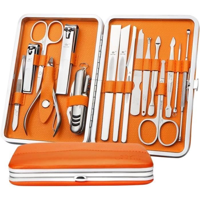 Kit Complet Outils Podologie Manucure Pédicure | Coupe-Ongles Pinces Ciseaux | Set Professionnel Inox