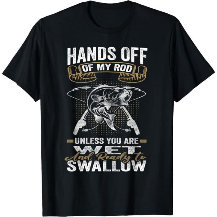 T-shirt Homme Pêche Au Saumon - Cadeau Drôle Pour Pêcheur à La Mouche, Coton