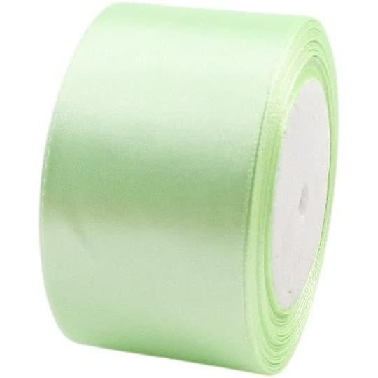 2 Rouleaux Ruban Satin Vert Sauge - 10 Mm Et 20 Mm X 22 M, Pour Emballage Cadeau, Mariage, Couture