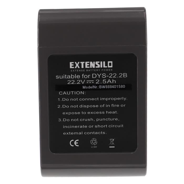 EXTENSILO Batterie compatible avec Dyson DC45, DC43h Animalpro