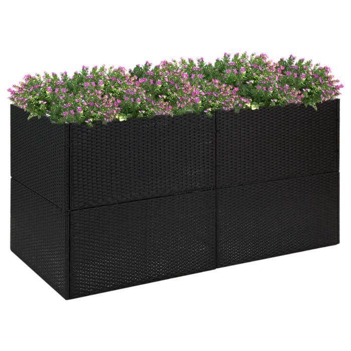 vidaXL Jardinière résine tressée - vue 5
