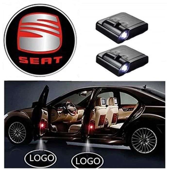 Projecteurs Logo Porte Voiture Peugeot - Éclairage D'accueil LED, étanche IP68, Plug & Play (lot De 2)